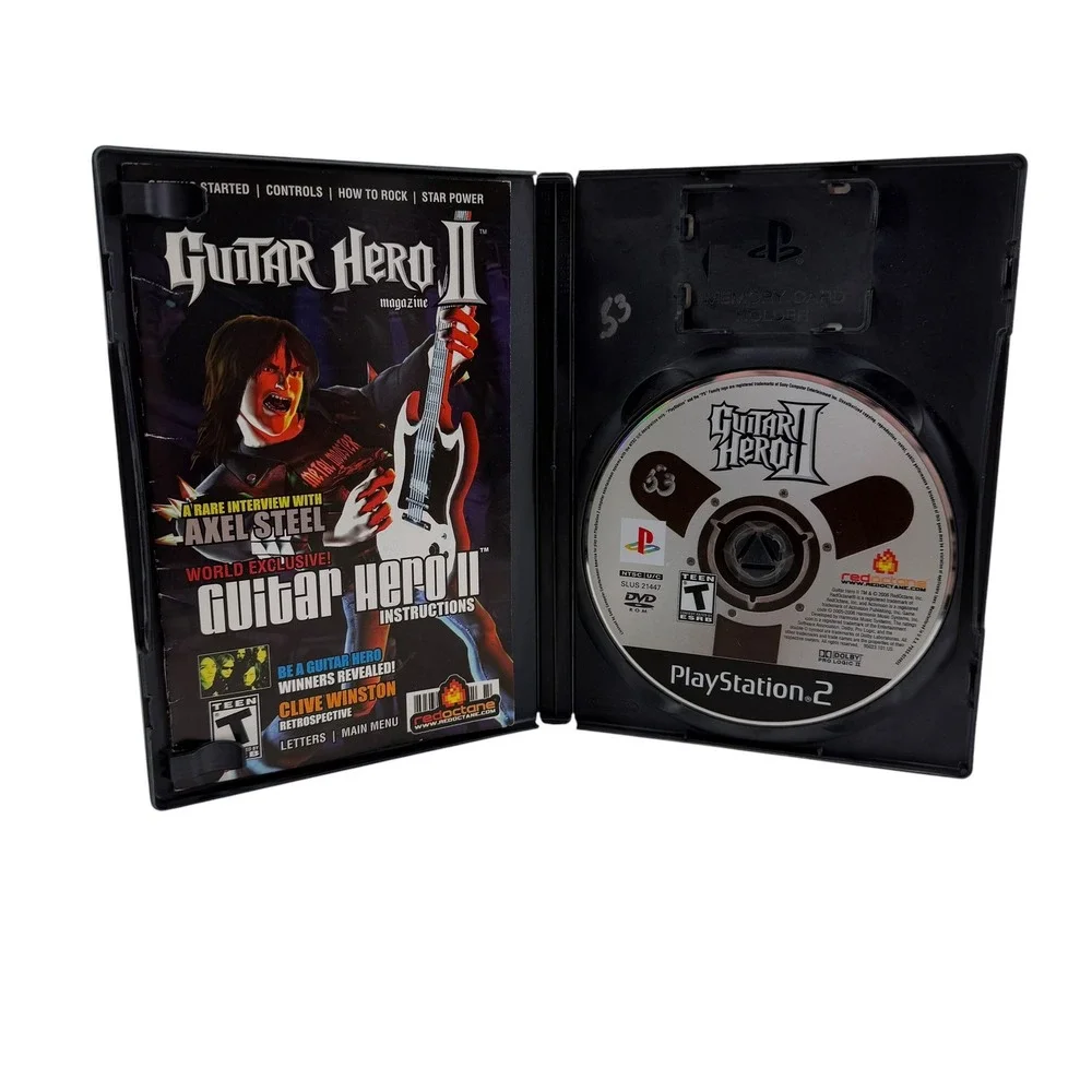 Guitar Hero II 2 PlayStation 2 PS2 Game with‎ Manual RedOctane Activision Tested